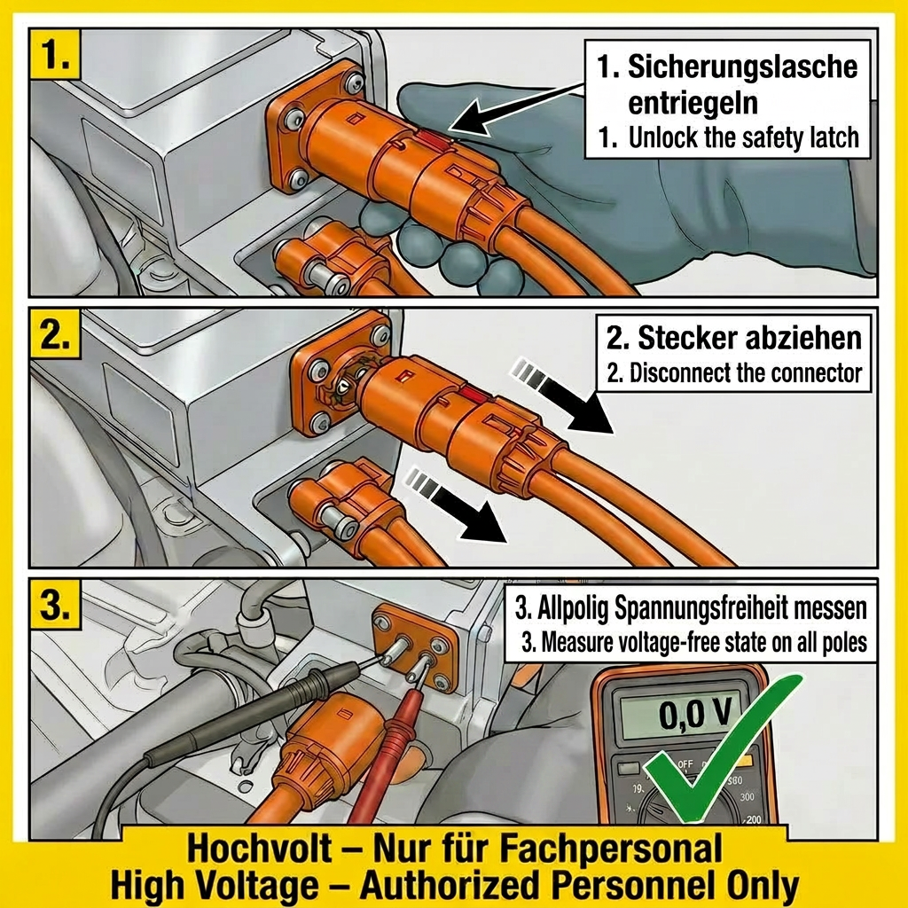 Spannungsfreiheit prüfen